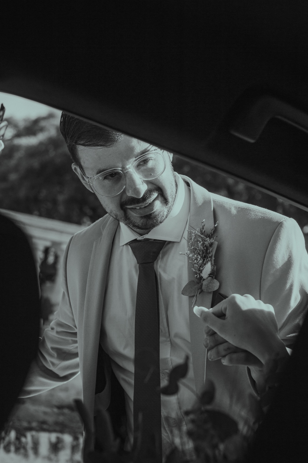 Marcos y Abril, fotografía de boda en blanco y negro